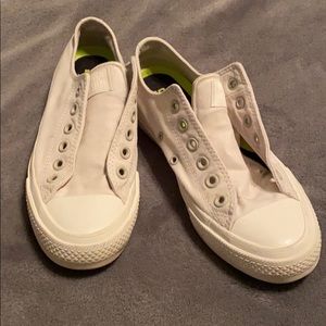 White Slip on Converse